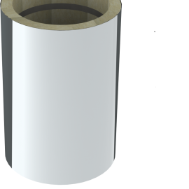 Jeremias sauna moodulkorsten, roostevaba, Ø115/ 215mm ECO, 50 cm pikendus