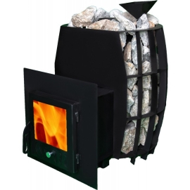 SAUNA STOVE BARREL 16 WITH GLASS DOOR